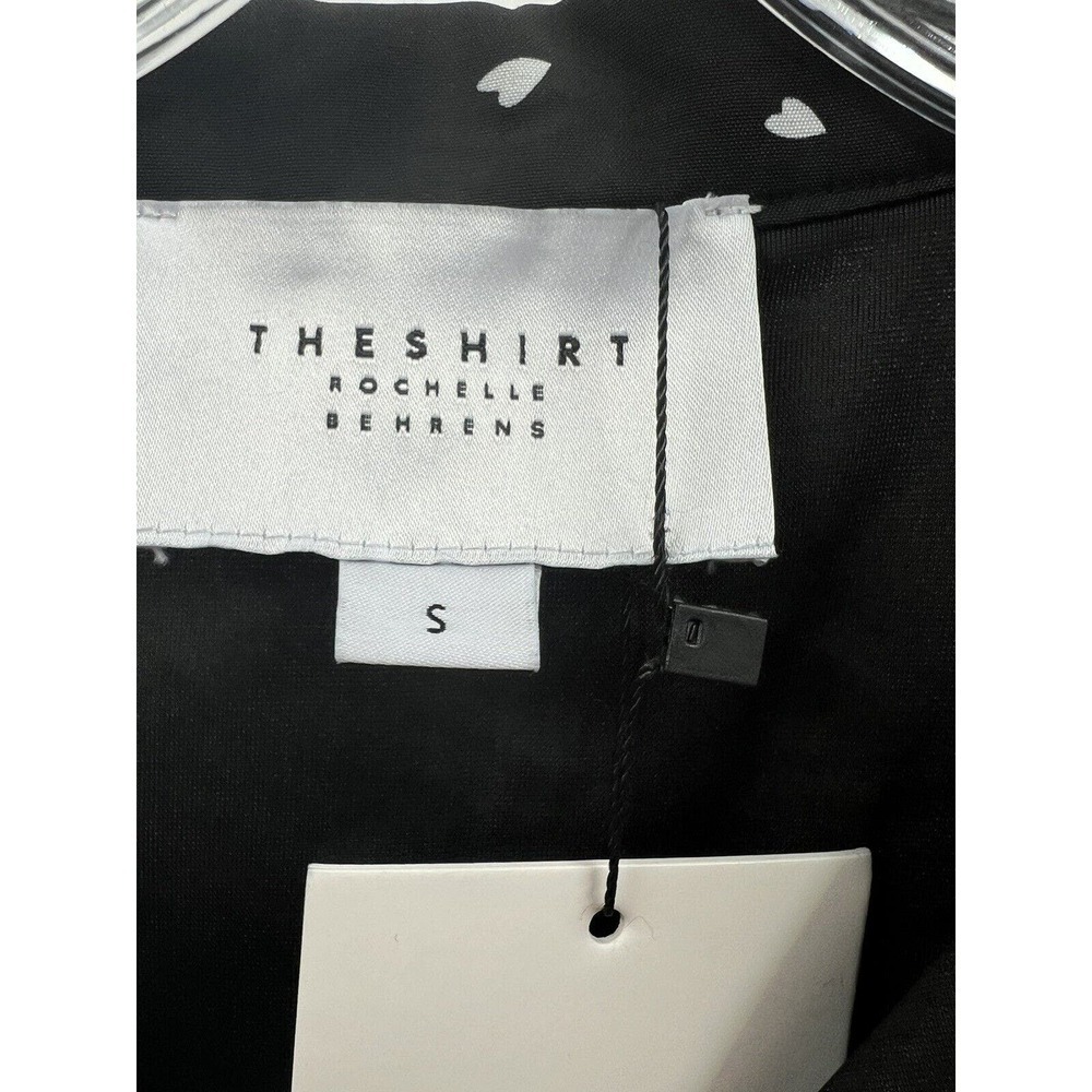 The Shirt Rochelle Behrens Women’s Long Sleeve Black Hearts Grale Shirt S NWT - Picture 7 of 11